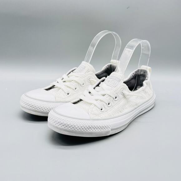 Converse Shoes Womens 7 White Chuck Taylor All Star Shoreline Slip On Sneakers - Picture 4 of 12